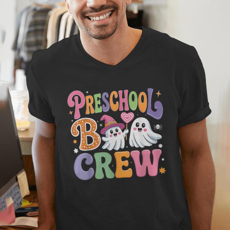 Preschool Boo Crew Preschool Teacher Student Halloween Men's V-Neck T-Shirt, funny gift Preschool Boo Crew Preschool Teacher Student Halloween Men's V-Neck T-Shirt, funny gift