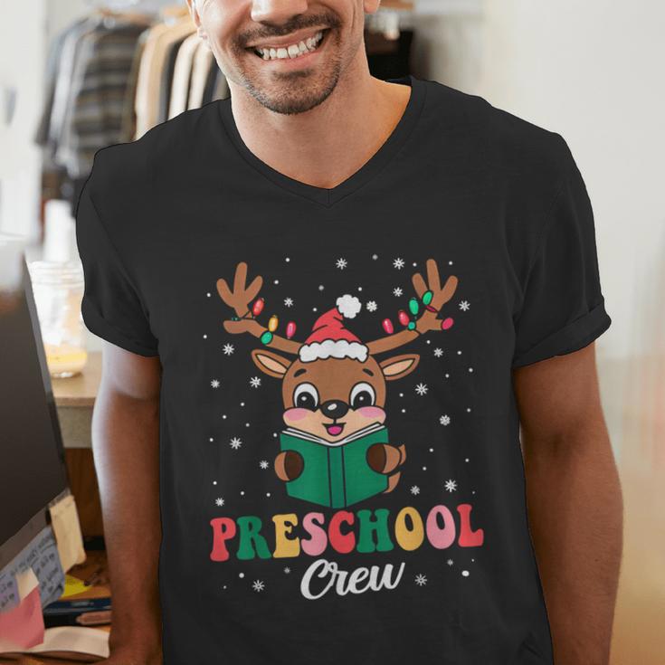 Preschool Crew Xmas Reindeer Teacher Student Christmas Men's V-Neck T-Shirt, funny gift Preschool Crew Xmas Reindeer Teacher Student Christmas Men's V-Neck T-Shirt, funny gift