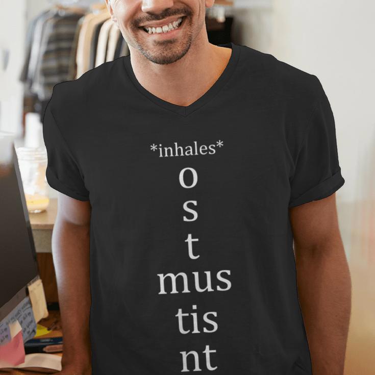 Present Active Conjugation Latin Teacher Latin Language Men's V-Neck T-Shirt, funny gift