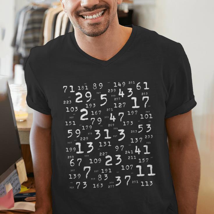 PrimNumbers Teacher Nerd Science Student Logic Math Men's V-Neck T-Shirt, Science Teacher Shirts, funny gift PrimNumbers Teacher Nerd Science Student Logic Math Men's V-Neck T-Shirt, Science Teacher Shirts, funny gift