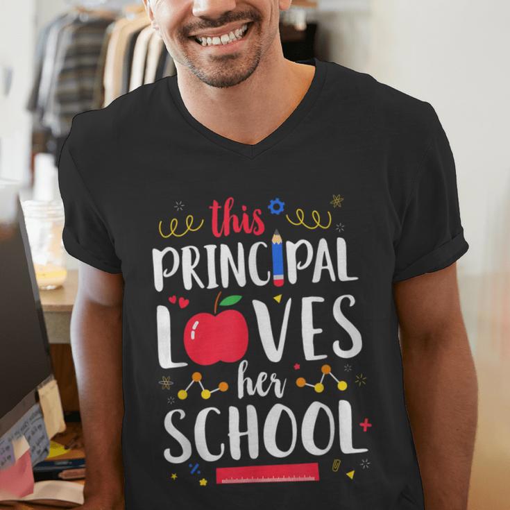 This Principal Loves Her School Teacher Appreciation Men's V-Neck T-Shirt, funny gift This Principal Loves Her School Teacher Appreciation Men's V-Neck T-Shirt, funny gift