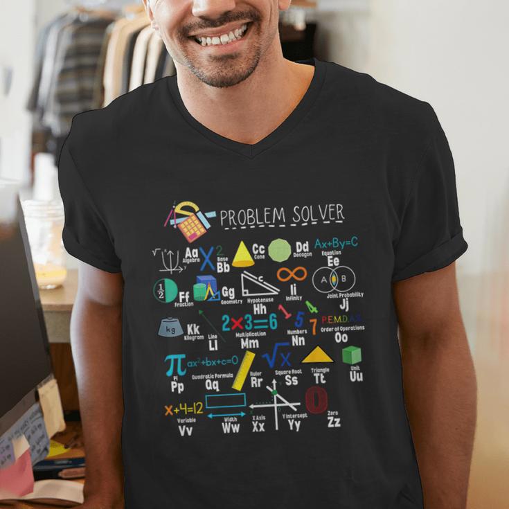Problem Solver Math Alphabet ABC Teacher Students Men's V-Neck T-Shirt, funny gift Problem Solver Math Alphabet ABC Teacher Students Men's V-Neck T-Shirt, funny gift