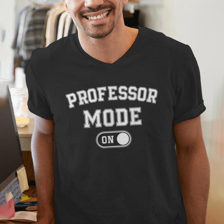 Professor Mode On Academic Educator Teacher Men's V-Neck T-Shirt, funny gift