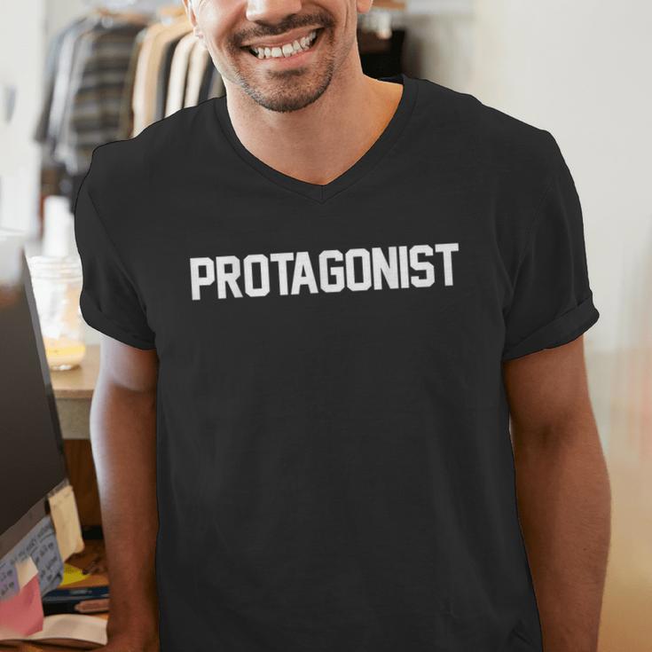Protagonist English Literature Teacher Costume T Shirt Men's V-Neck T-Shirt, English Teacher Shirts, funny gift Protagonist English Literature Teacher Costume T Shirt Men's V-Neck T-Shirt, English Teacher Shirts, funny gift