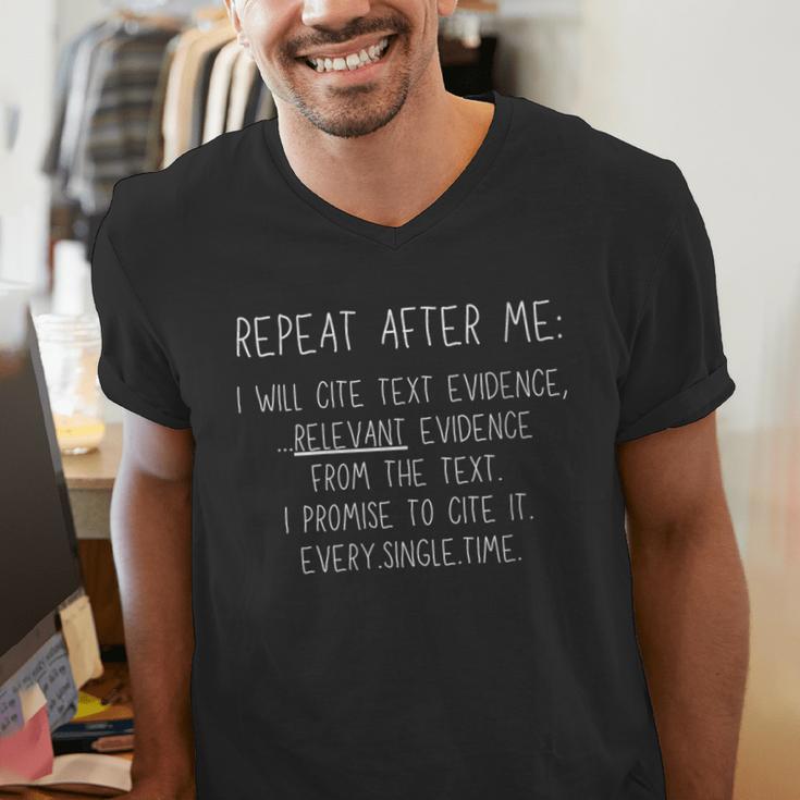 Prove It Cite Text Evidence English Students Teachers Men's V-Neck T-Shirt, English Teacher Shirts, funny gift