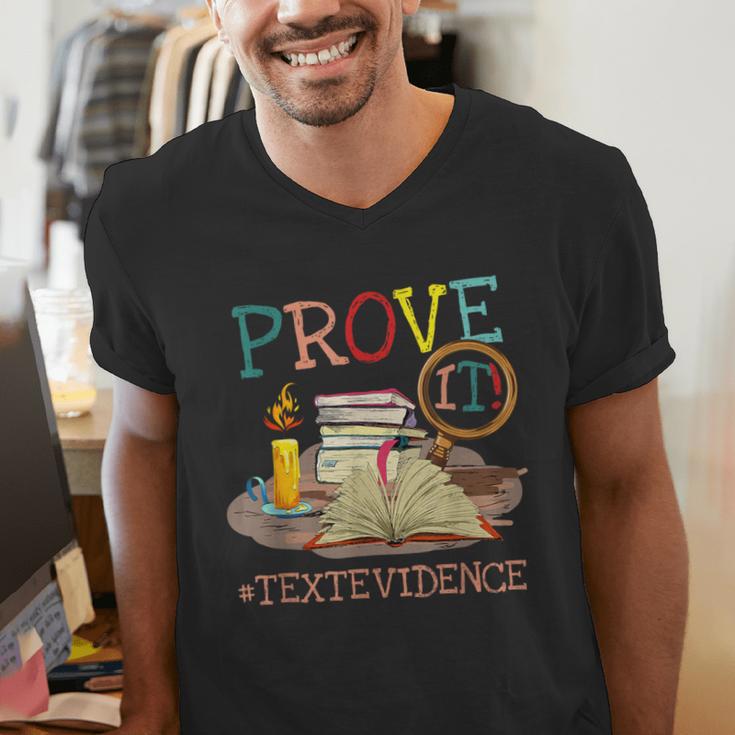 Prove It Text Evidence English Teacher Reading Teacher Men's V-Neck T-Shirt, English Teacher Shirts, funny gift Prove It Text Evidence English Teacher Reading Teacher Men's V-Neck T-Shirt, English Teacher Shirts, funny gift