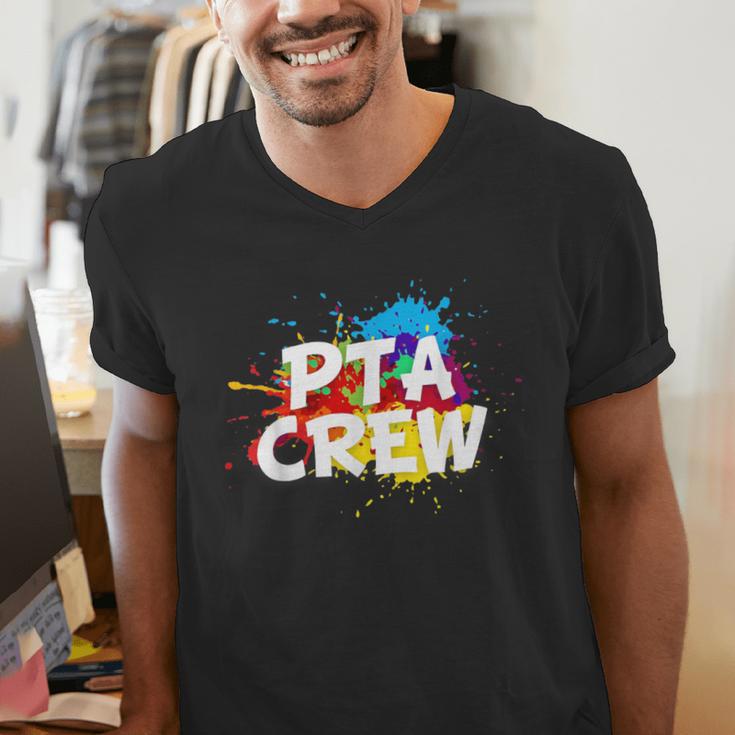 PTA Crew Back To School Volunteer Board Mom Parent Teacher Men's V-Neck T-Shirt, funny gift