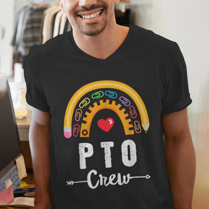 PTO Crew Parent School Volunteer Board Mom Parent Teacher Men's V-Neck T-Shirt, funny gift PTO Crew Parent School Volunteer Board Mom Parent Teacher Men's V-Neck T-Shirt, funny gift