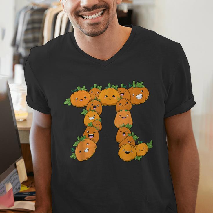 Pumpkin Pi Math Teacher Halloween Costume Geometry Men's V-Neck T-Shirt, funny gift