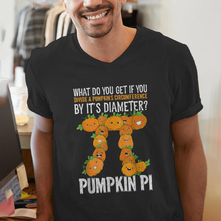 Pumpkin Pi Math Teacher Halloween Geometry Men's V-Neck T-Shirt, funny gift Pumpkin Pi Math Teacher Halloween Geometry Men's V-Neck T-Shirt, funny gift