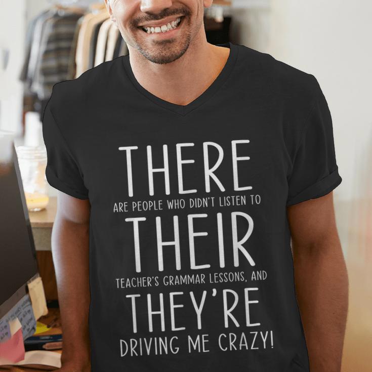 There Are People Who Didn't Listen To Their Teachers Grammar Men's V-Neck T-Shirt, funny gift There Are People Who Didn't Listen To Their Teachers Grammar Men's V-Neck T-Shirt, funny gift