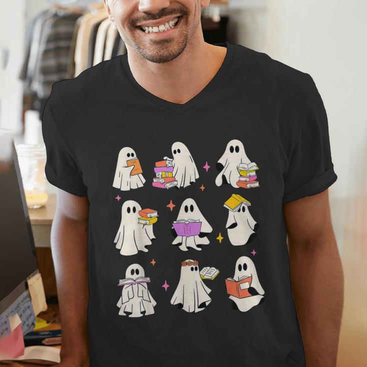 Read More Books Spooky Teacher Halloween Ghost Reading Book Men's V-Neck T-Shirt, funny gift Read More Books Spooky Teacher Halloween Ghost Reading Book Men's V-Neck T-Shirt, funny gift