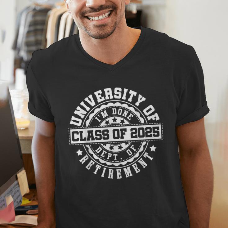 Retired 2025 For Teacher Retirement University Of I'm Done Men's V-Neck T-Shirt, funny gift Retired 2025 For Teacher Retirement University Of I'm Done Men's V-Neck T-Shirt, funny gift