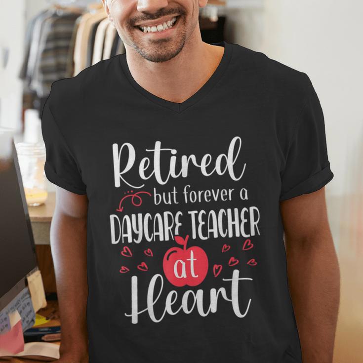 Retired Daycare Teacher Retirement For Daycare Teacher Men's V-Neck T-Shirt, funny gift Retired Daycare Teacher Retirement For Daycare Teacher Men's V-Neck T-Shirt, funny gift