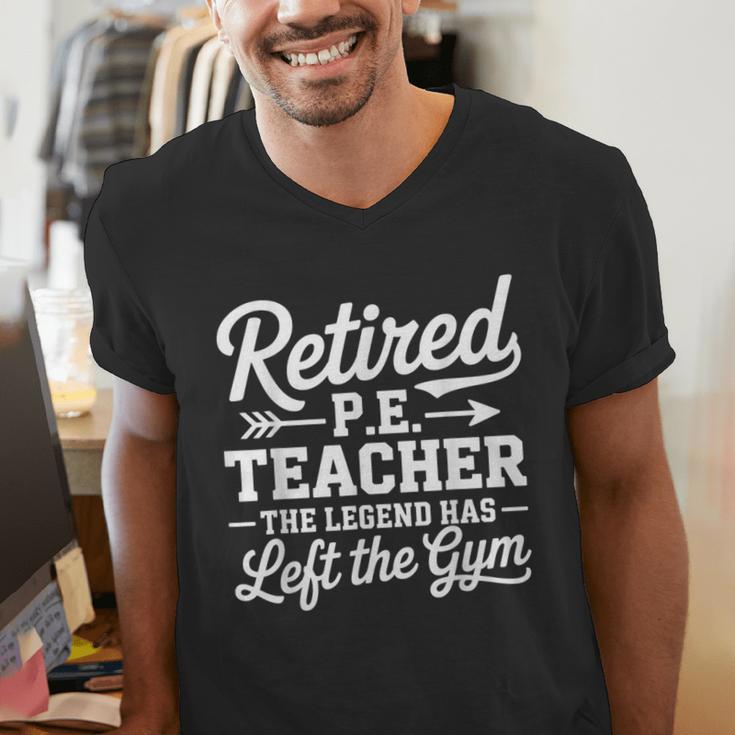 Retired PE Teacher Legend Left The Gym Physical Education Men's V-Neck T-Shirt, Pe Teacher Shirts, funny gift Retired PE Teacher Legend Left The Gym Physical Education Men's V-Neck T-Shirt, Pe Teacher Shirts, funny gift