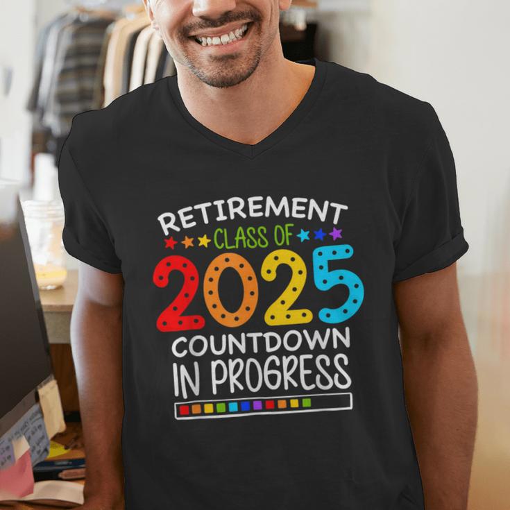Retirement Class Of 2025 Teacher Countdown Loading Teacher Men's V-Neck T-Shirt, funny gift Retirement Class Of 2025 Teacher Countdown Loading Teacher Men's V-Neck T-Shirt, funny gift