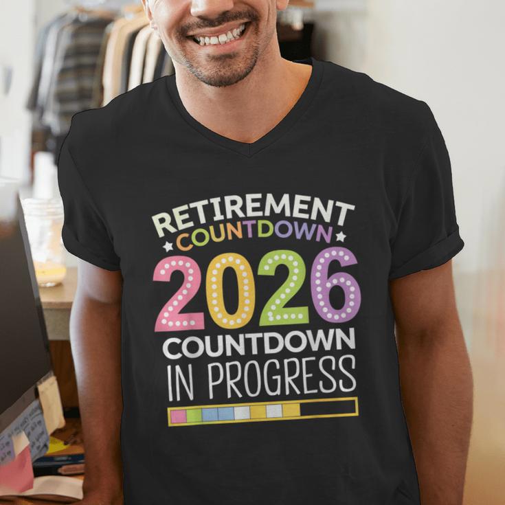 Retirement Class Of 2026 Teacher Countdown Loading Teacher Men's V-Neck T-Shirt, funny gift
