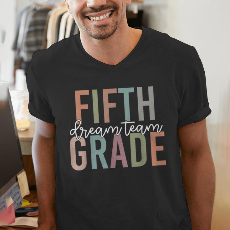 Retro Fifth Grade Dream Team Groovy Teacher Back To School Men Women Girls Kids Men's V-Neck T-Shirt, Groovy Teacher Shirts, funny gift Retro Fifth Grade Dream Team Groovy Teacher Back To School Men Women Girls Kids Men's V-Neck T-Shirt, Groovy Teacher Shirts, funny gift