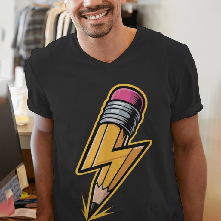 Retro Pencil Pencil Back To School Teacher Student Men's V-Neck T-Shirt, funny gift Retro Pencil Pencil Back To School Teacher Student Men's V-Neck T-Shirt, funny gift