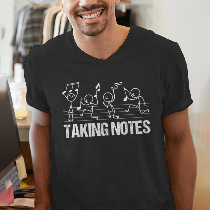 Retro Vintage Musical Taking Notes Teachers Music Love Men's V-Neck T-Shirt, funny gift Retro Vintage Musical Taking Notes Teachers Music Love Men's V-Neck T-Shirt, funny gift