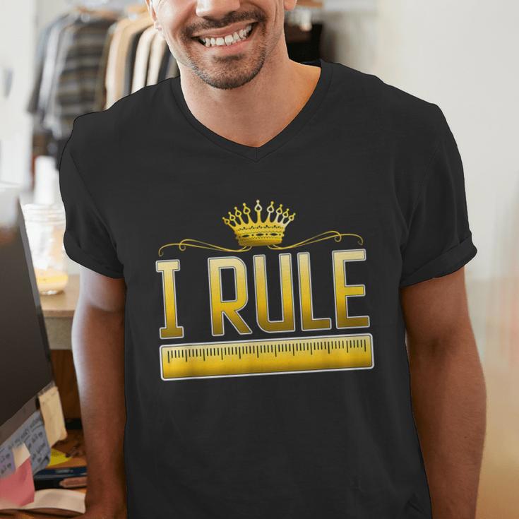 I Rule Math Ruler Mathematics Pun Math Teacher Men Women Girls Kids Men's V-Neck T-Shirt, funny gift I Rule Math Ruler Mathematics Pun Math Teacher Men Women Girls Kids Men's V-Neck T-Shirt, funny gift