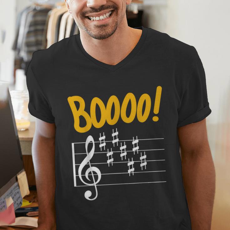 Scary Key Signature Boo Music Halloween Musician Teacher Men Women Men's V-Neck T-Shirt, funny gift Scary Key Signature Boo Music Halloween Musician Teacher Men Women Men's V-Neck T-Shirt, funny gift