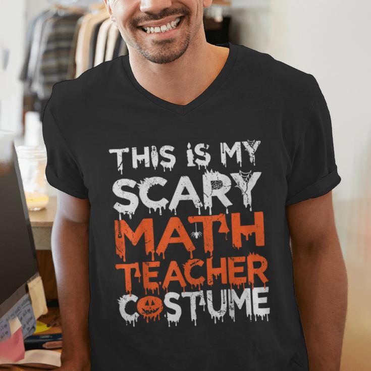 This Is My Scary Math Teacher Costume For Halloween Men's V-Neck T-Shirt, funny gift This Is My Scary Math Teacher Costume For Halloween Men's V-Neck T-Shirt, funny gift