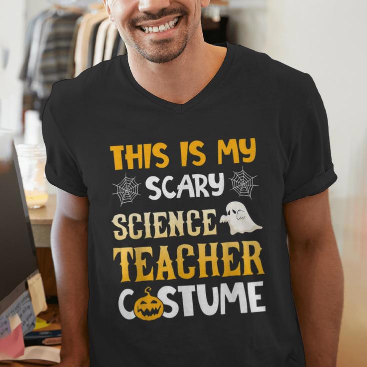 This Is My Scary Science Teacher Halloween Costumes Men Women Kids Men's V-Neck T-Shirt, Science Teacher Shirts, funny gift