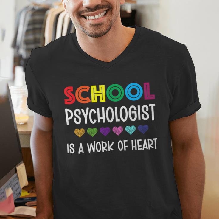School Psychologist Is a Work Of Heart Teacher LSSP Doctor Men's V-Neck T-Shirt, funny gift School Psychologist Is a Work Of Heart Teacher LSSP Doctor Men's V-Neck T-Shirt, funny gift