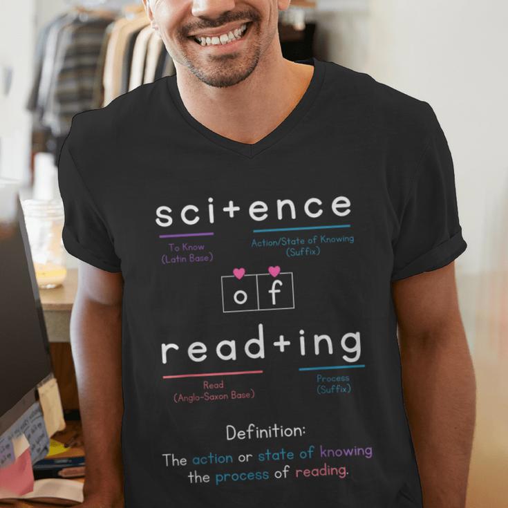 Science Of Reading Morphology Syllable Intervention Teacher Men's V-Neck T-Shirt, Science Teacher Shirts, funny gift