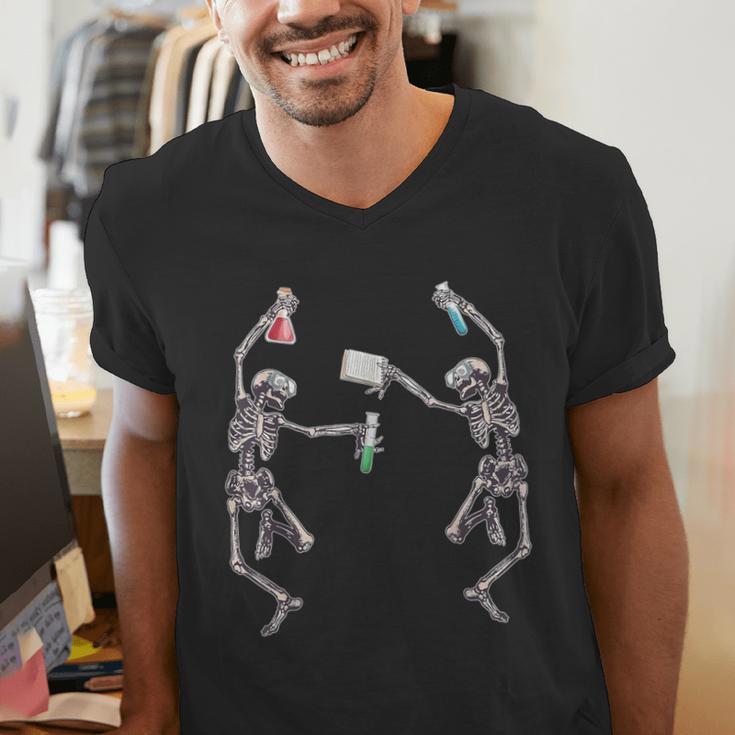 Science Teacher Dancing Skeleton Halloween Chemist Scientist Men's V-Neck T-Shirt, Science Teacher Shirts, funny gift Science Teacher Dancing Skeleton Halloween Chemist Scientist Men's V-Neck T-Shirt, Science Teacher Shirts, funny gift