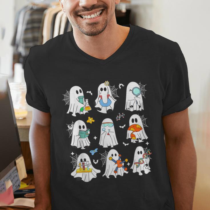 Science Teacher Ghost Laboratory Halloween Teacher Men's V-Neck T-Shirt, Science Teacher Shirts, funny gift Science Teacher Ghost Laboratory Halloween Teacher Men's V-Neck T-Shirt, Science Teacher Shirts, funny gift