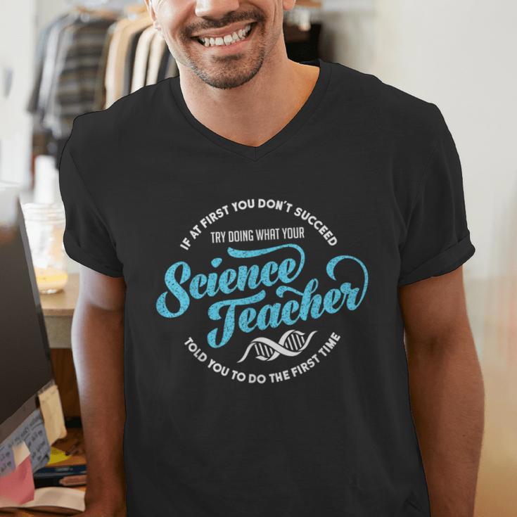 Science Teacher Must Haves Teach Science Teacher Men's V-Neck T-Shirt, Science Teacher Shirts, funny gift