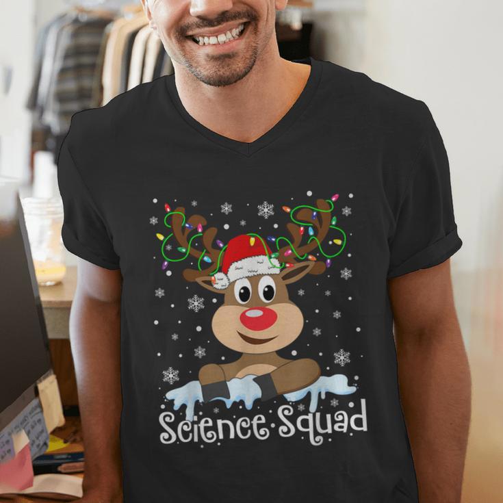 Science Teacher Squad Reindeer Christmas Teacher Xmas Lights For Men Women Men's V-Neck T-Shirt, Science Teacher Shirts, funny gift Science Teacher Squad Reindeer Christmas Teacher Xmas Lights For Men Women Men's V-Neck T-Shirt, Science Teacher Shirts, funny gift