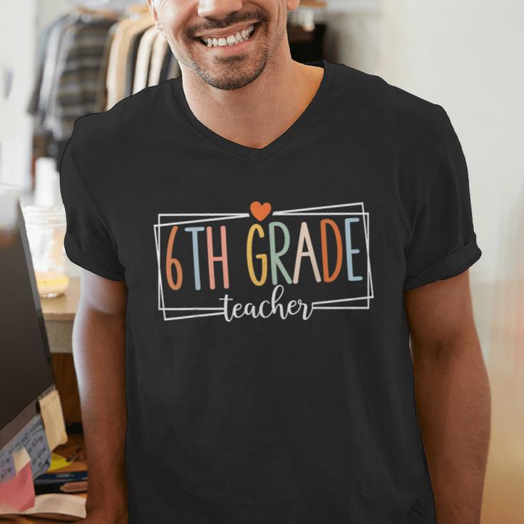 Sixth Grade Teacher 6th Grade Teachers Back To School For Men Women Kids Men's V-Neck T-Shirt, funny gift Sixth Grade Teacher 6th Grade Teachers Back To School For Men Women Kids Men's V-Neck T-Shirt, funny gift