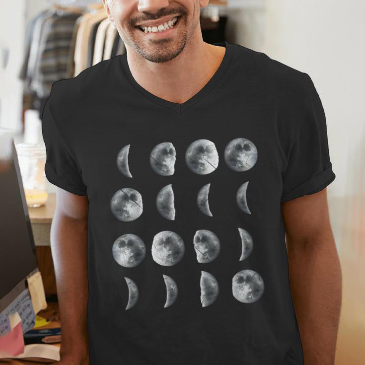 Space Science Student Teacher Leonard Moon Phases Men Women Kids Men's V-Neck T-Shirt, Science Teacher Shirts, funny gift