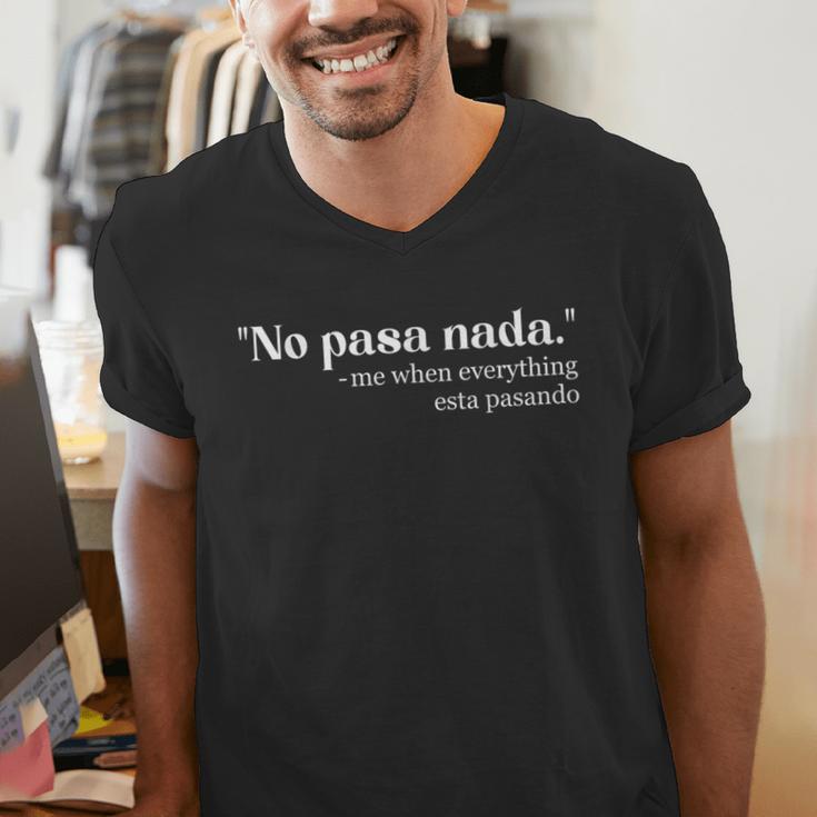 Spanglish Mexican Spanish Teacher Bilingual Spanglish Men's V-Neck T-Shirt, funny gift