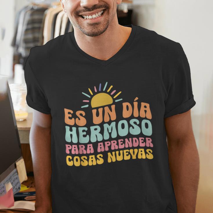 Spanish Multilingual Teacher Dual Languages Bilingual Men's V-Neck T-Shirt, funny gift Spanish Multilingual Teacher Dual Languages Bilingual Men's V-Neck T-Shirt, funny gift