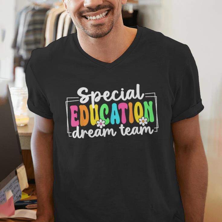 Special Education Dream Team Back To School SPED Teacher Men's V-Neck T-Shirt, funny gift Special Education Dream Team Back To School SPED Teacher Men's V-Neck T-Shirt, funny gift