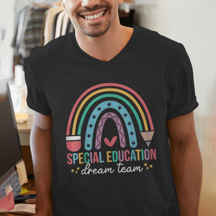 Special Education Dream Team Rainbow SPED Teacher Autism Men's V-Neck T-Shirt, funny gift Special Education Dream Team Rainbow SPED Teacher Autism Men's V-Neck T-Shirt, funny gift