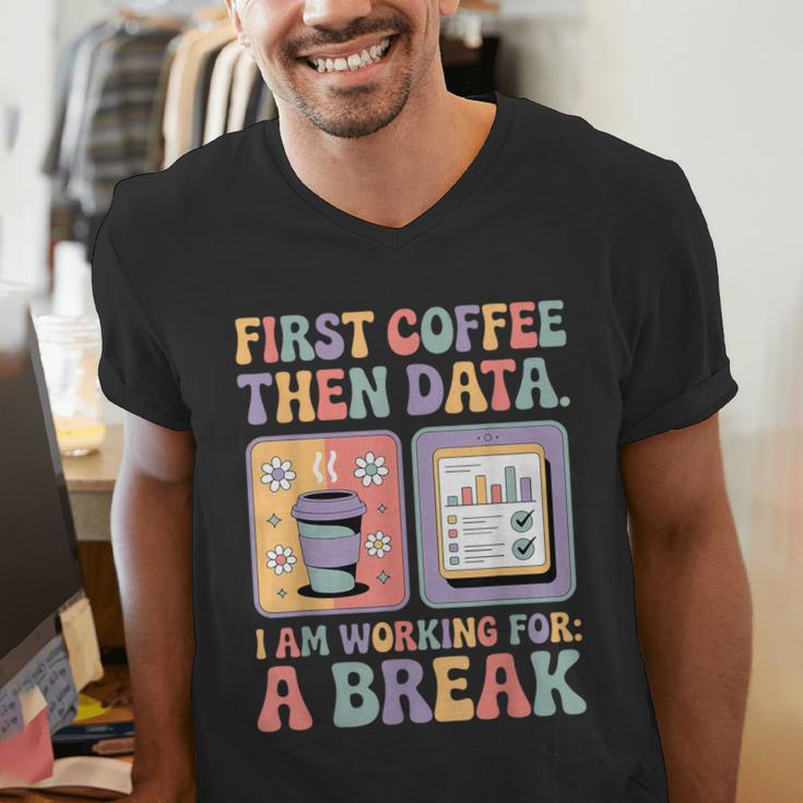 Special Education First Coffee Then Data Retro SPED Teacher Men's V-Neck T-Shirt, funny gift Special Education First Coffee Then Data Retro SPED Teacher Men's V-Neck T-Shirt, funny gift