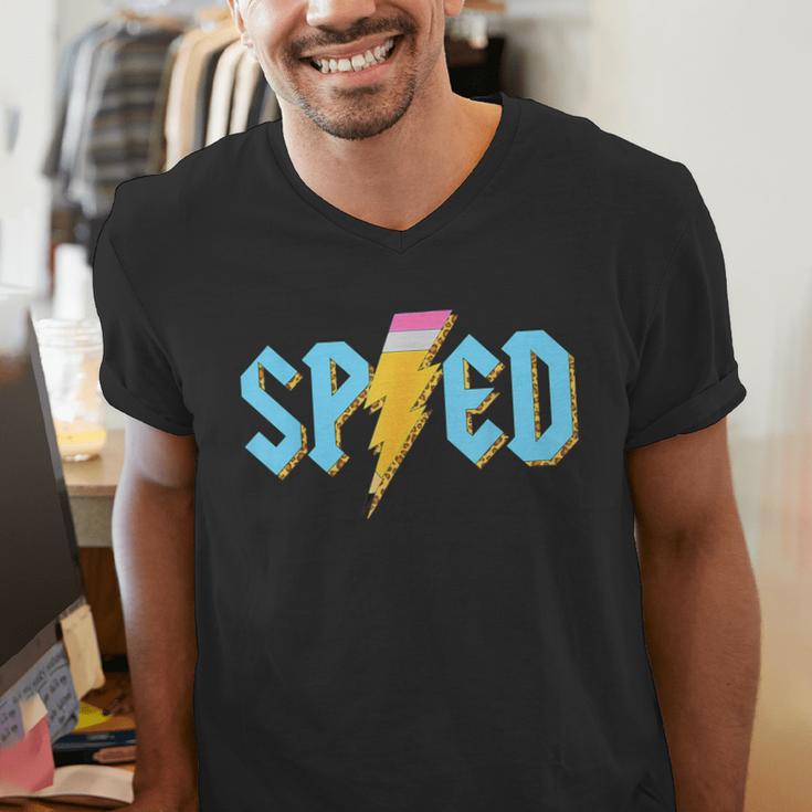 Special Education SPED Rocks Teacher Back To School Rock Men's V-Neck T-Shirt, funny gift Special Education SPED Rocks Teacher Back To School Rock Men's V-Neck T-Shirt, funny gift