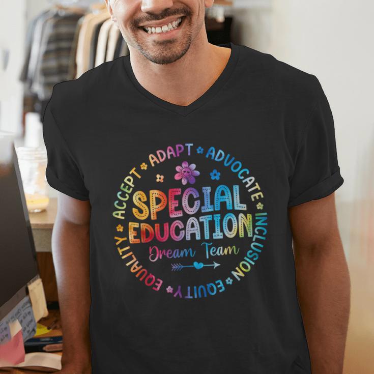 Special Education Squad Dream Team SPED Teacher Back School Men's V-Neck T-Shirt, funny gift Special Education Squad Dream Team SPED Teacher Back School Men's V-Neck T-Shirt, funny gift