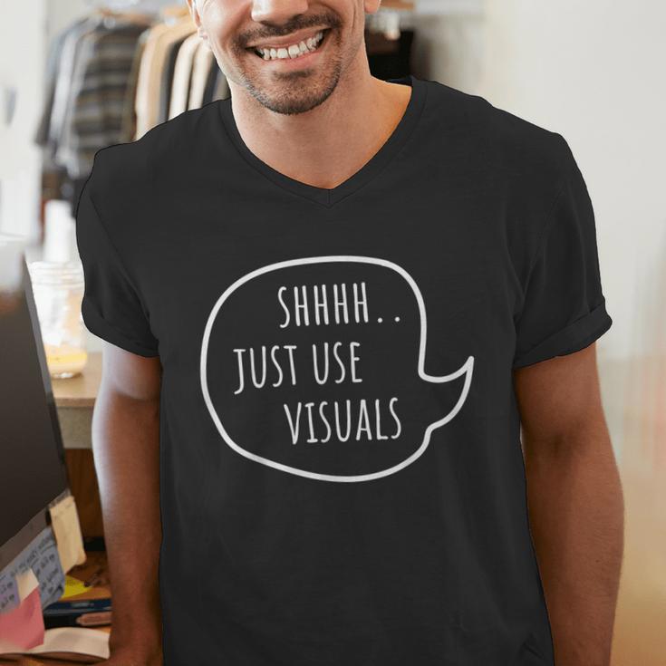 Special Education Teacher- SPED Shhh Just Use Visuals For Men Women Men's V-Neck T-Shirt, funny gift Special Education Teacher- SPED Shhh Just Use Visuals For Men Women Men's V-Neck T-Shirt, funny gift