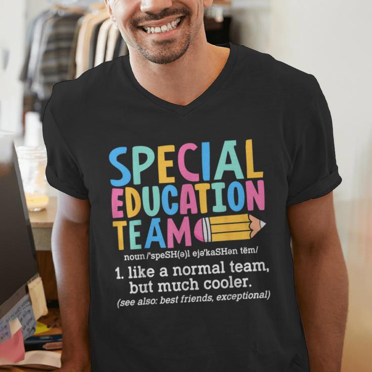 Special Education Team Definition Retro Ed Team Crew Teacher Men's V-Neck T-Shirt, funny gift Special Education Team Definition Retro Ed Team Crew Teacher Men's V-Neck T-Shirt, funny gift