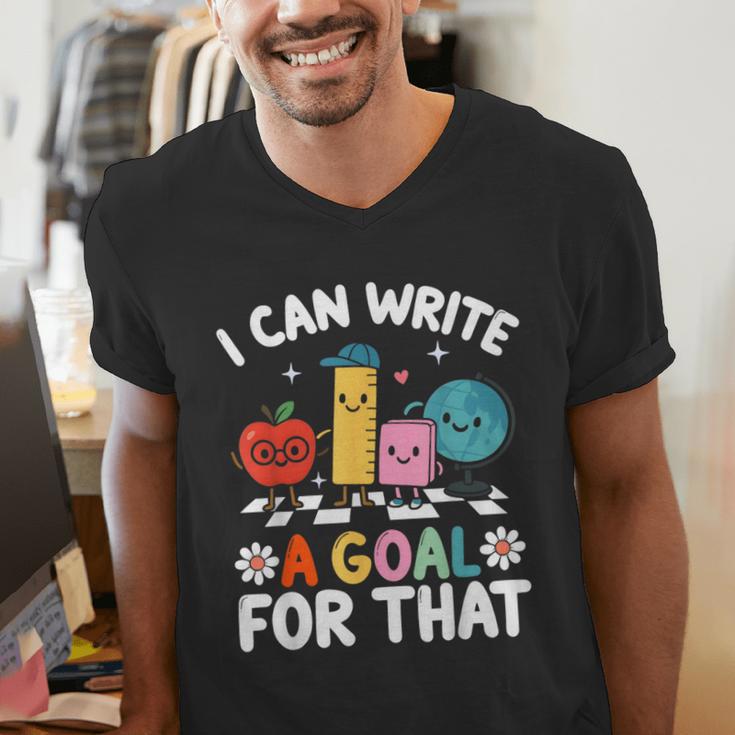 Special Education i Can Write a Goal For That Sped Teacher Men's V-Neck T-Shirt, funny gift Special Education i Can Write a Goal For That Sped Teacher Men's V-Neck T-Shirt, funny gift