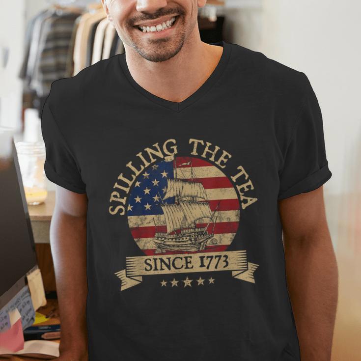Spilling The Tea Since 1773 Vintage Us History Teacher Men's V-Neck T-Shirt, History Teacher Shirts, funny gift Spilling The Tea Since 1773 Vintage Us History Teacher Men's V-Neck T-Shirt, History Teacher Shirts, funny gift
