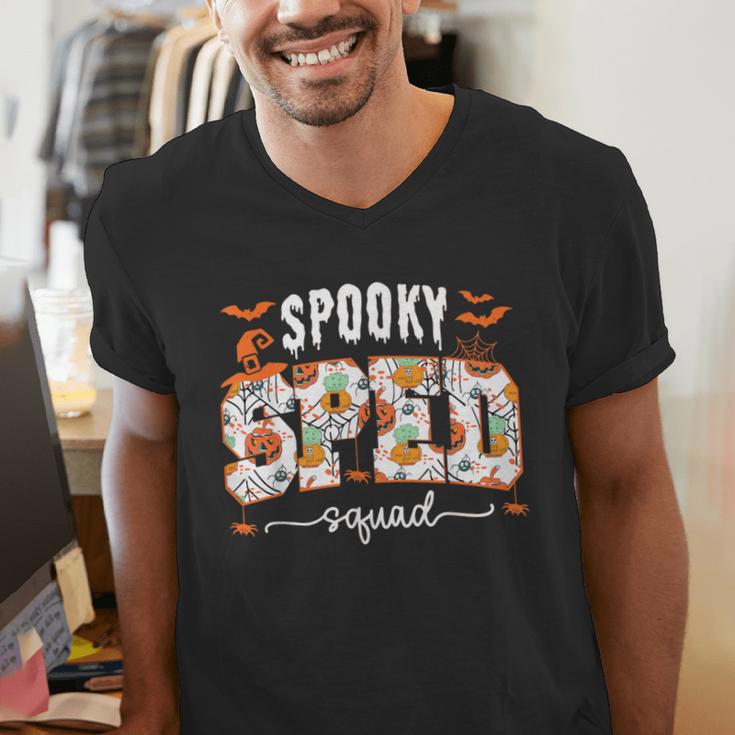 Spooky SPED Squad Special Education Teacher Halloween Ghost Men's V-Neck T-Shirt, funny gift Spooky SPED Squad Special Education Teacher Halloween Ghost Men's V-Neck T-Shirt, funny gift
