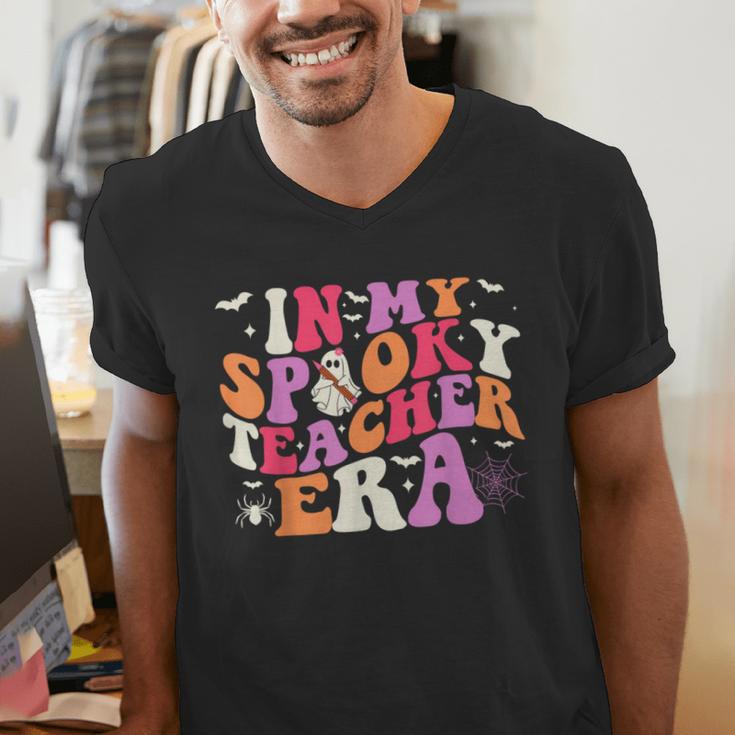 In My Spooky Teacher Era Halloween Teacher Back To School Men's V-Neck T-Shirt, funny gift In My Spooky Teacher Era Halloween Teacher Back To School Men's V-Neck T-Shirt, funny gift