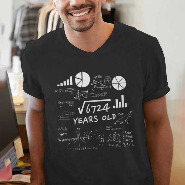 Square Root 82 Year Old Teacher 82nd Birthday For Men Women Kids Men's V-Neck T-Shirt, funny gift Square Root 82 Year Old Teacher 82nd Birthday For Men Women Kids Men's V-Neck T-Shirt, funny gift